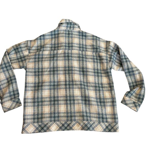 Boston Traders Tweed Plaid Flannel Button Up Shacket Jacket Women's Size L - Picture 10 of 11